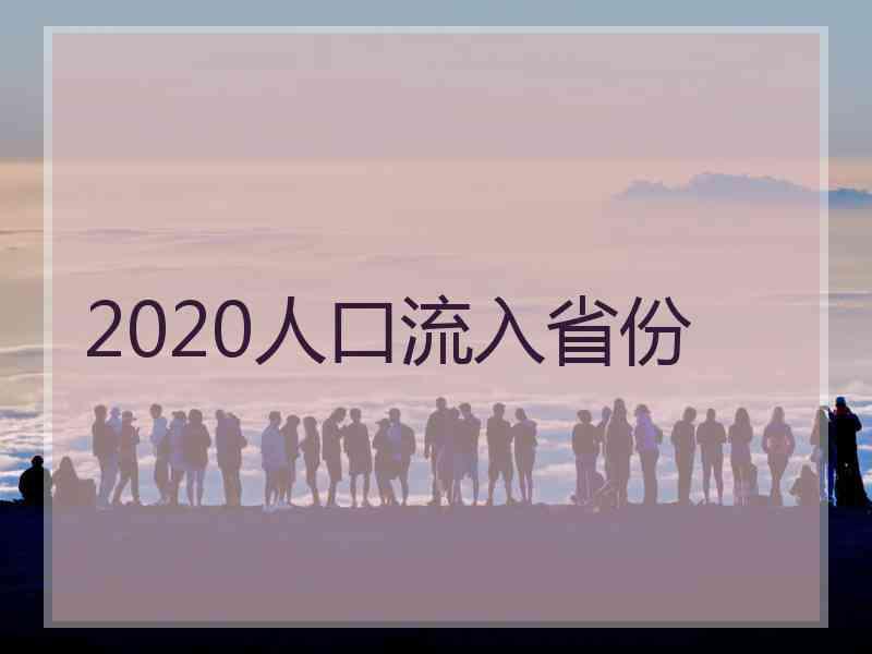 2020人口流入省份