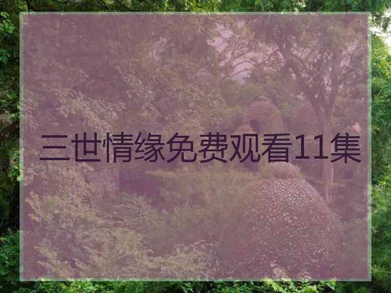 三世情缘免费观看11集