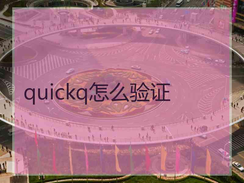 quickq怎么验证