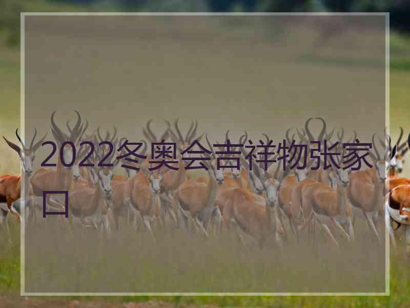 2022冬奥会吉祥物张家口