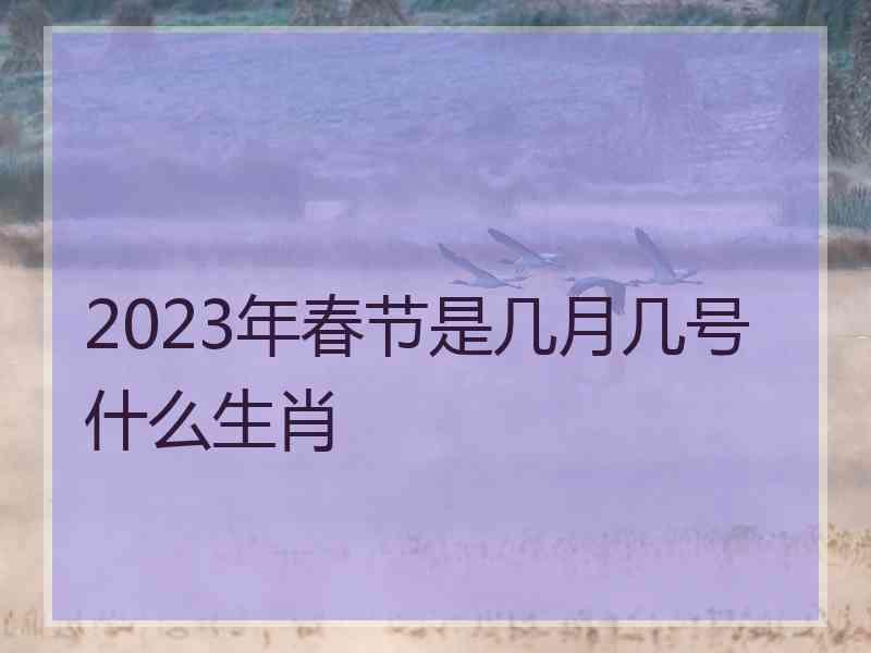 2023年春节是几月几号什么生肖