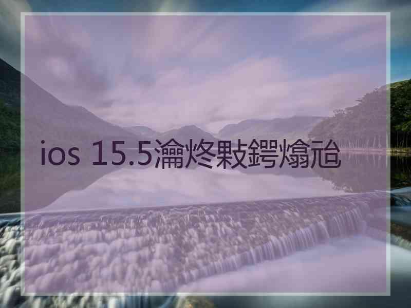 ios 15.5瀹炵敤鍔熻兘