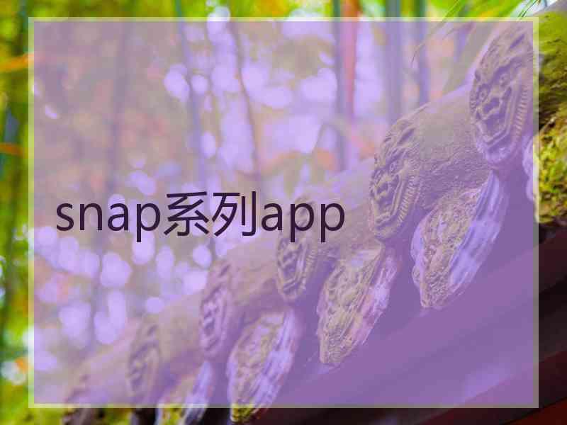 snap系列app