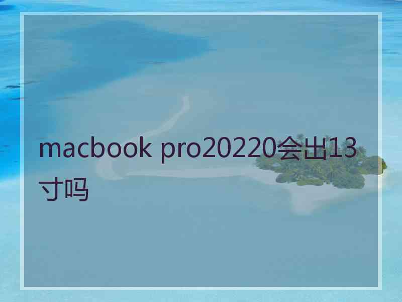 macbook pro20220会出13寸吗