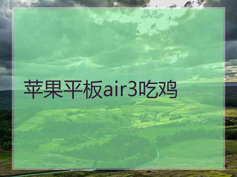 苹果平板air3吃鸡