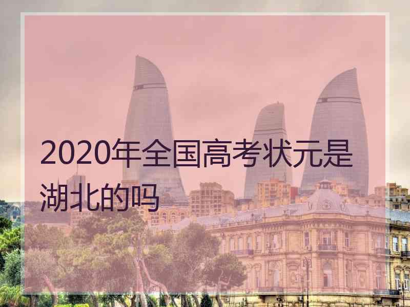 2020年全国高考状元是湖北的吗