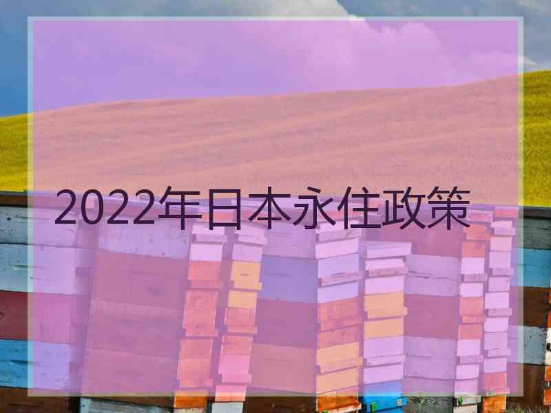 2022年日本永住政策