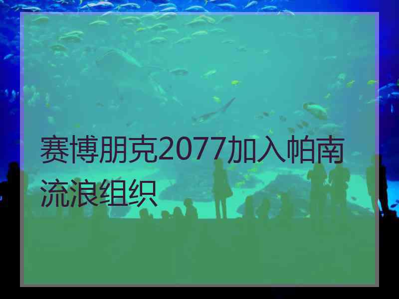 赛博朋克2077加入帕南流浪组织