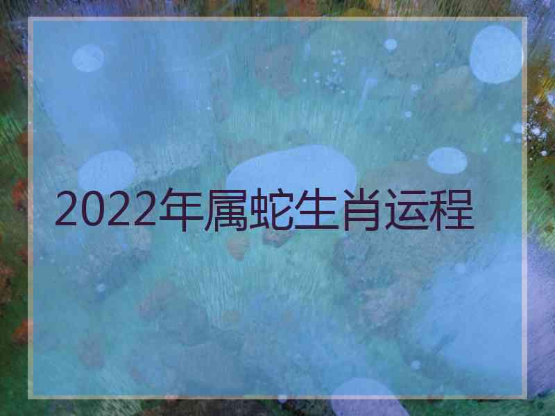 2022年属蛇生肖运程