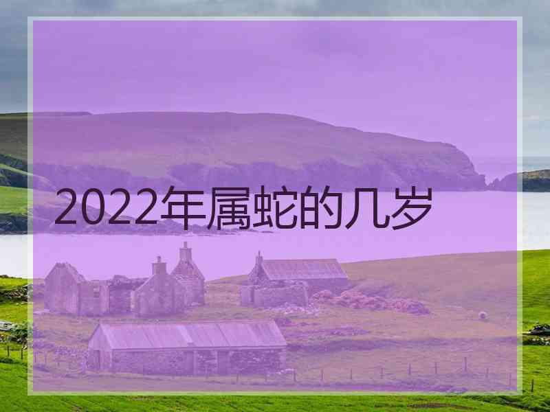 2022年属蛇的几岁