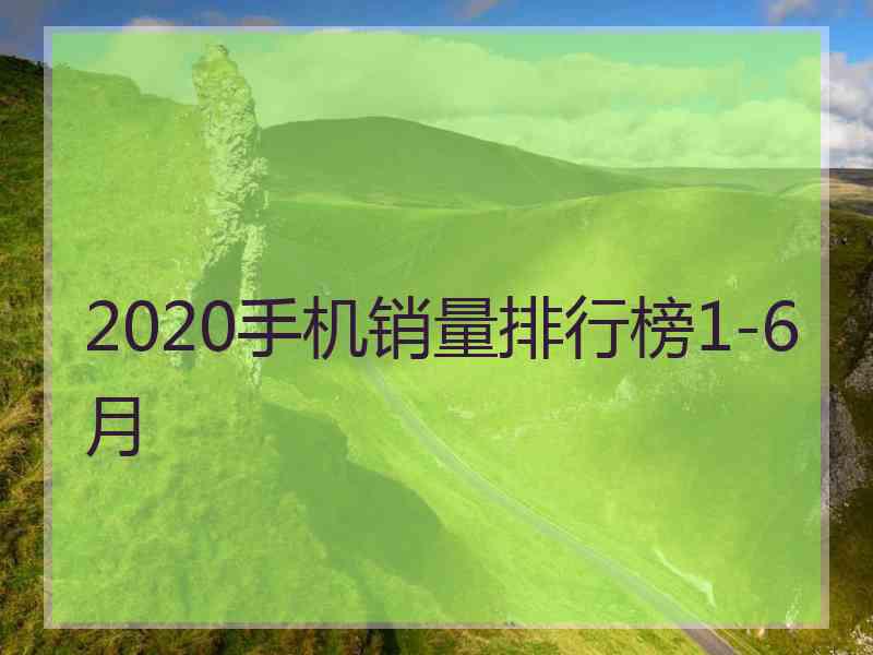 2020手机销量排行榜1-6月