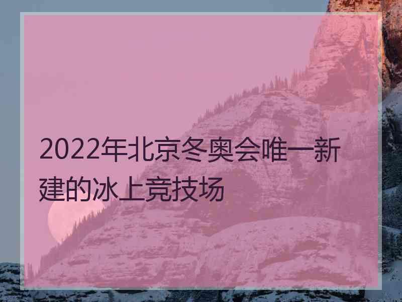 2022年北京冬奥会唯一新建的冰上竞技场