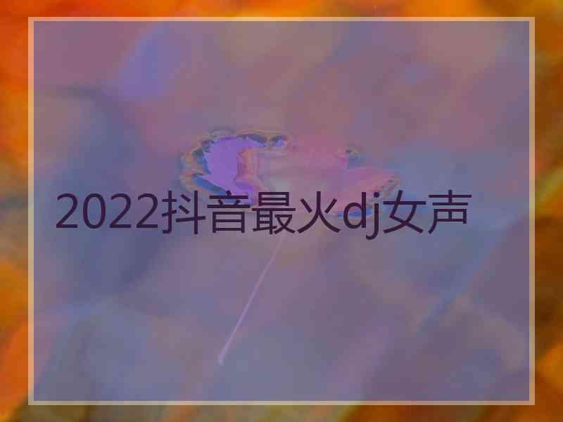 2022抖音最火dj女声