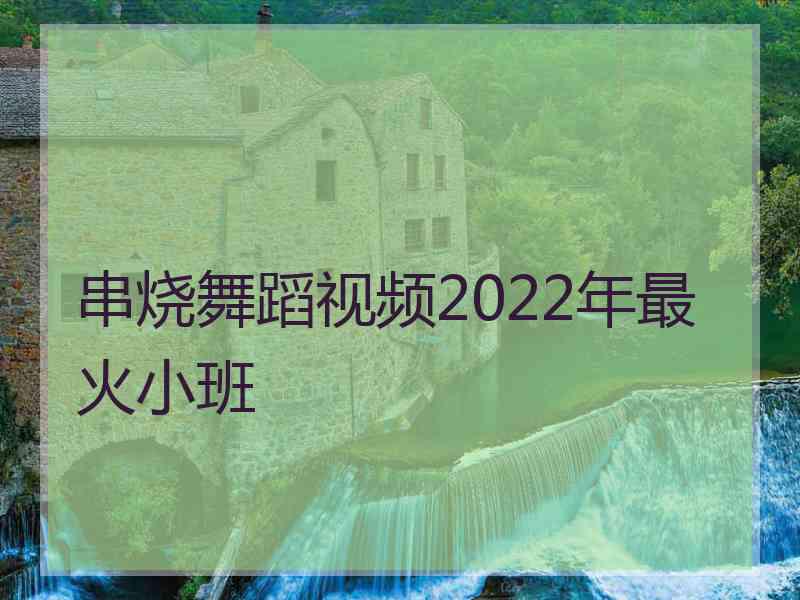 串烧舞蹈视频2022年最火小班