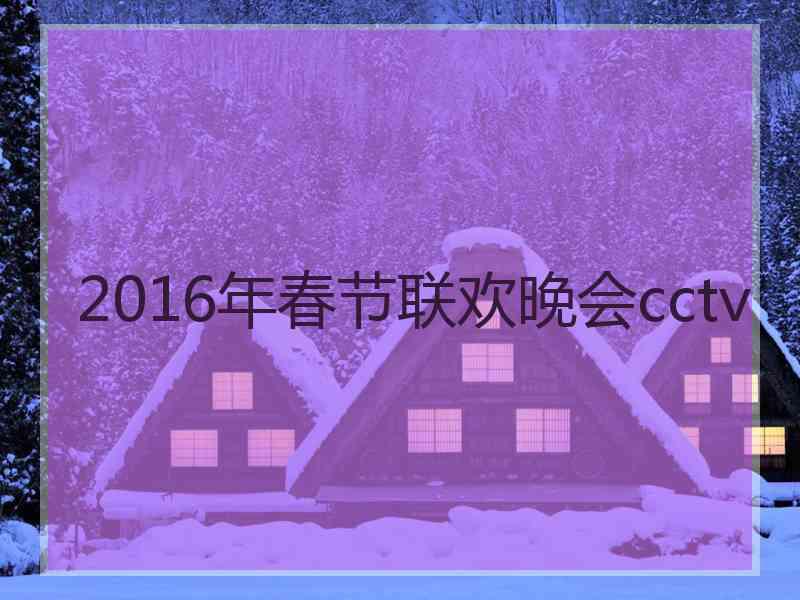 2016年春节联欢晚会cctv