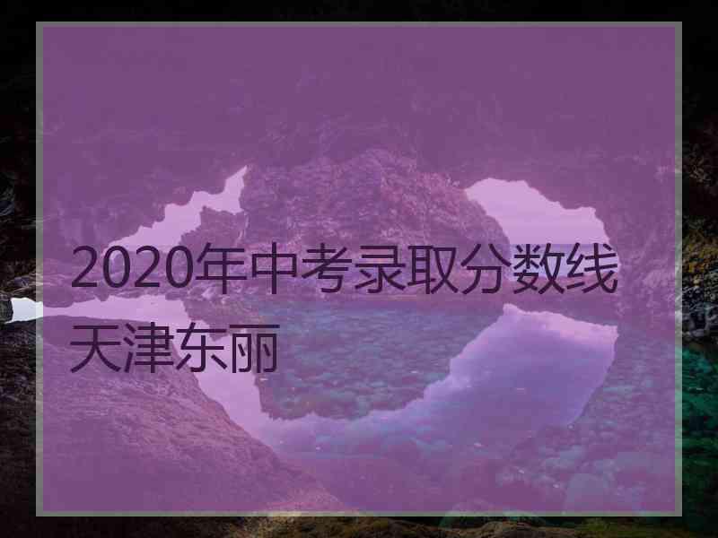 2020年中考录取分数线天津东丽