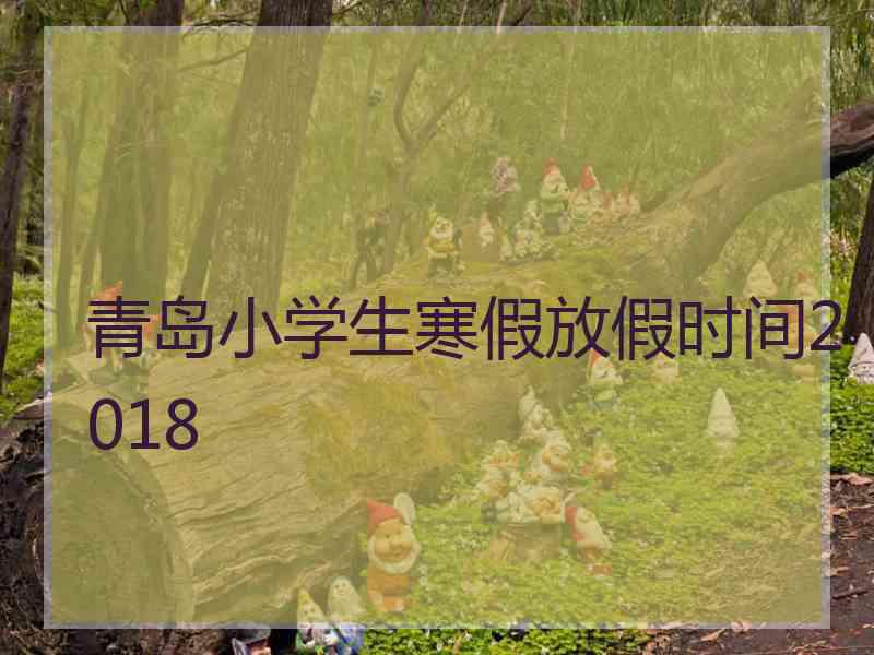 青岛小学生寒假放假时间2018