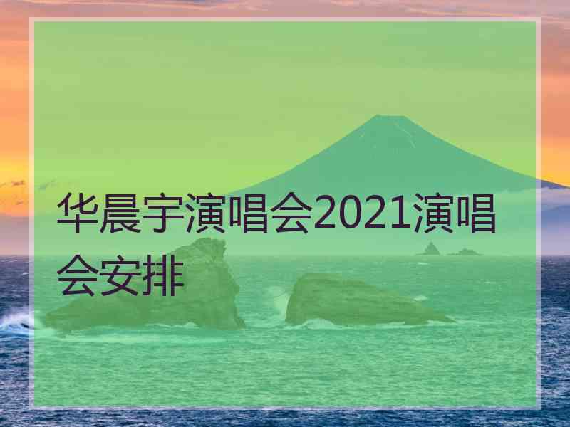 华晨宇演唱会2021演唱会安排