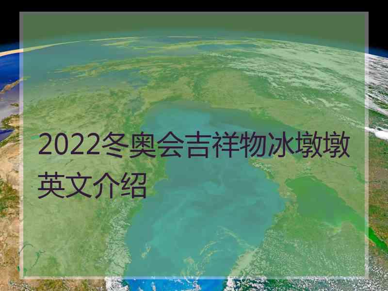 2022冬奥会吉祥物冰墩墩英文介绍