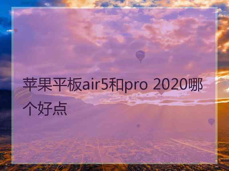 苹果平板air5和pro 2020哪个好点