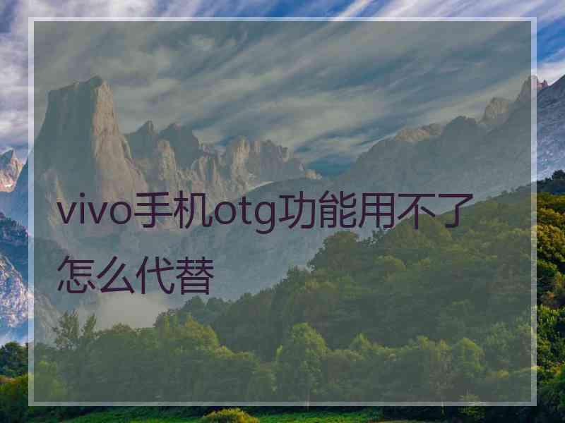 vivo手机otg功能用不了怎么代替