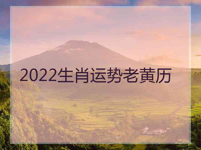 2022生肖运势老黄历