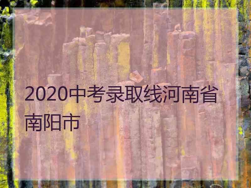 2020中考录取线河南省南阳市