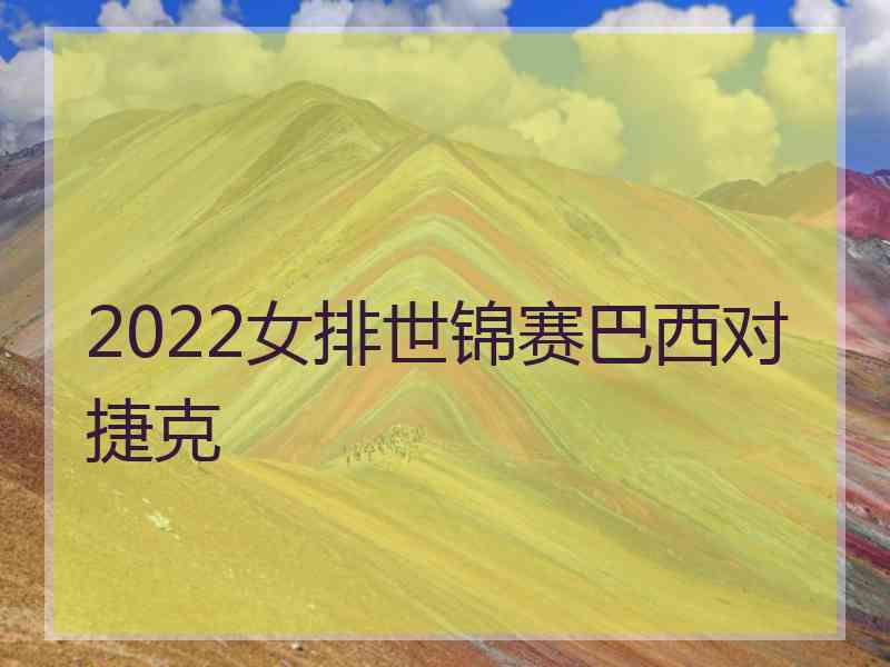 2022女排世锦赛巴西对捷克