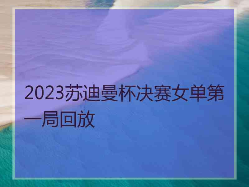 2023苏迪曼杯决赛女单第一局回放