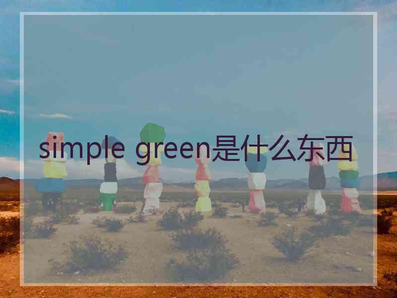 simple green是什么东西