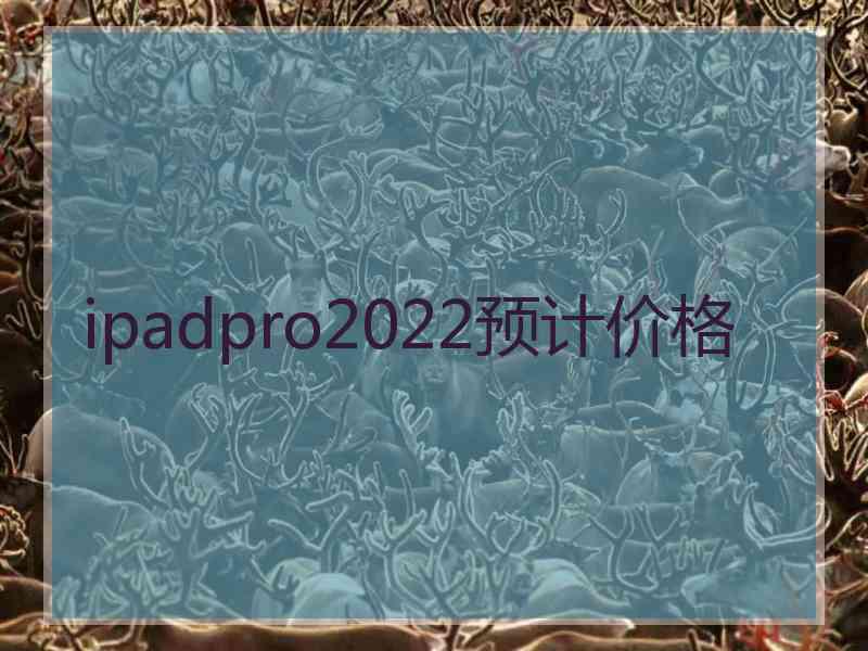 ipadpro2022预计价格