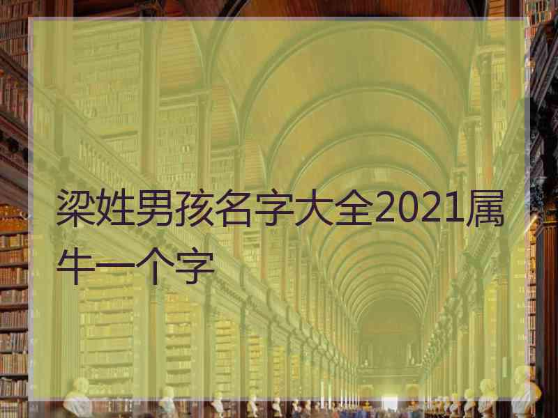 梁姓男孩名字大全2021属牛一个字