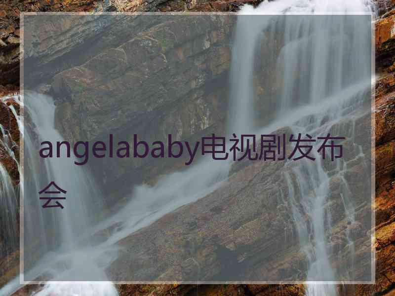 angelababy电视剧发布会