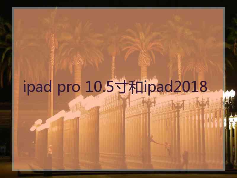 ipad pro 10.5寸和ipad2018