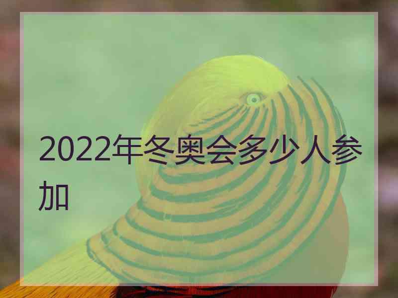 2022年冬奥会多少人参加