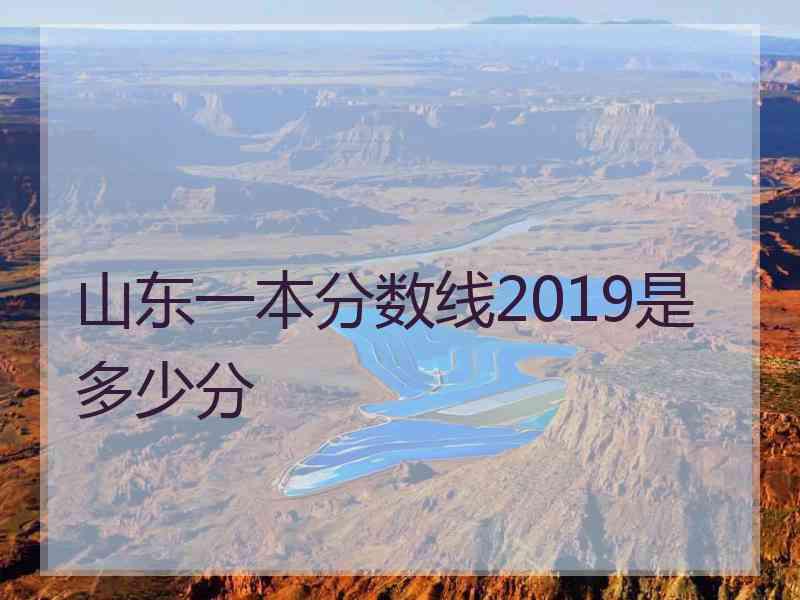 山东一本分数线2019是多少分