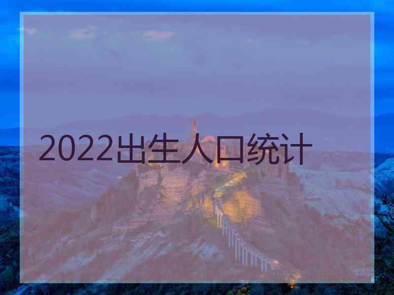 2022出生人口统计