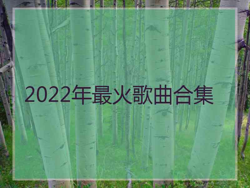 2022年最火歌曲合集