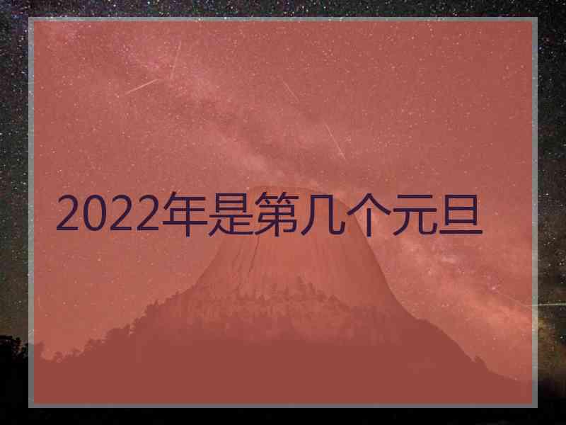 2022年是第几个元旦