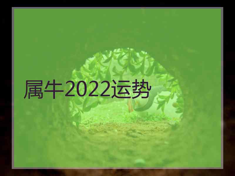 属牛2022运势