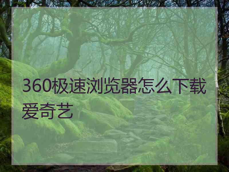 360极速浏览器怎么下载爱奇艺