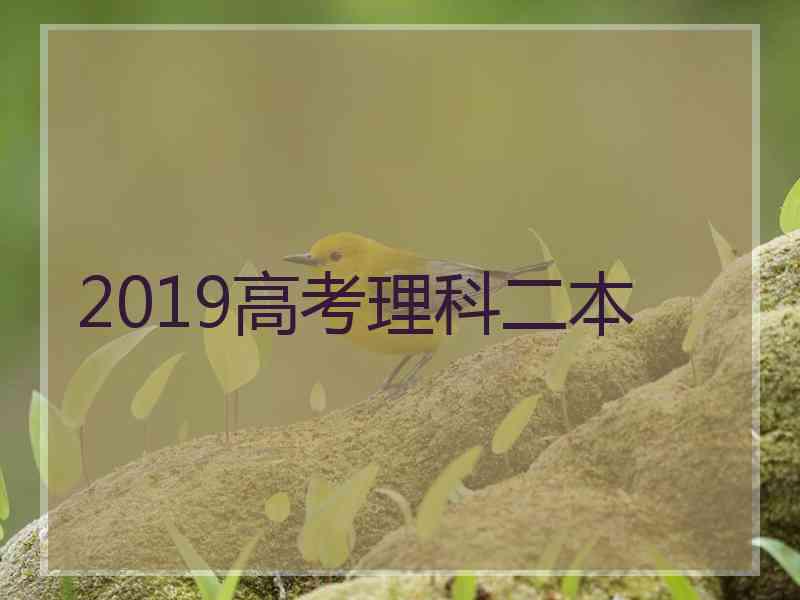 2019高考理科二本