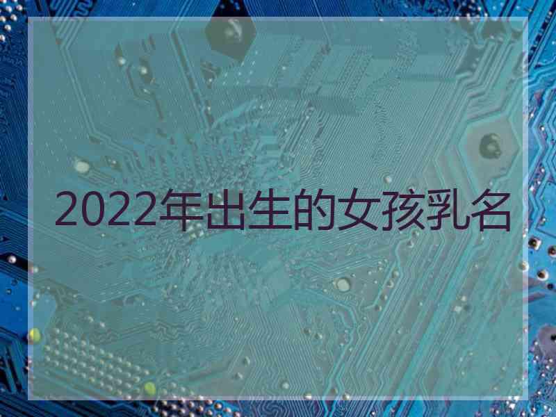 2022年出生的女孩乳名