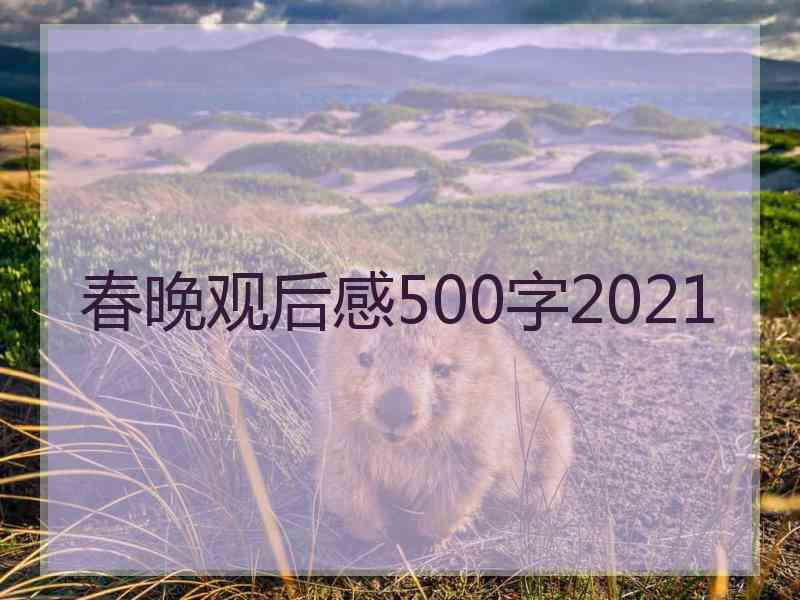 春晚观后感500字2021