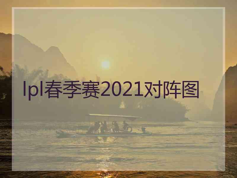 lpl春季赛2021对阵图