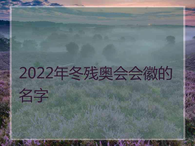 2022年冬残奥会会徽的名字