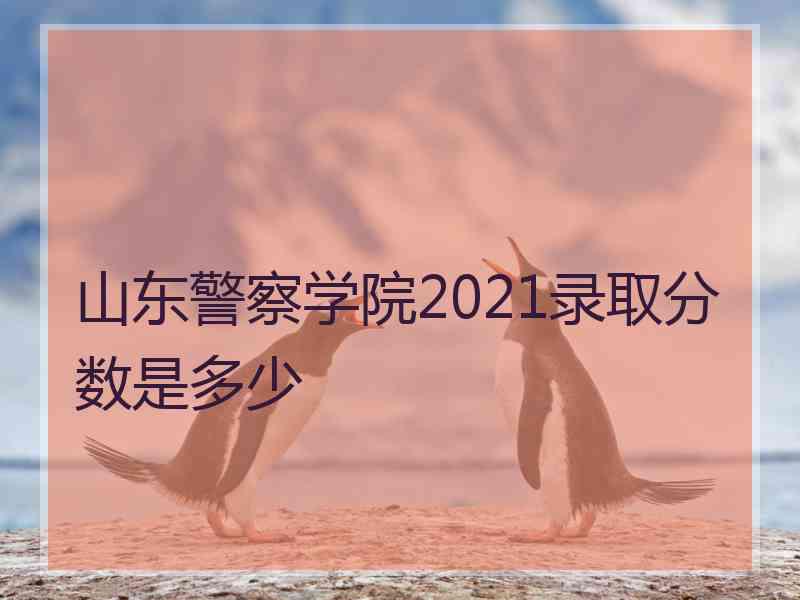 山东警察学院2021录取分数是多少