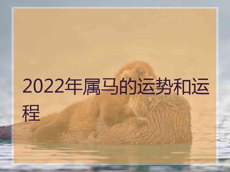 2022年属马的运势和运程