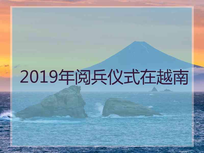 2019年阅兵仪式在越南