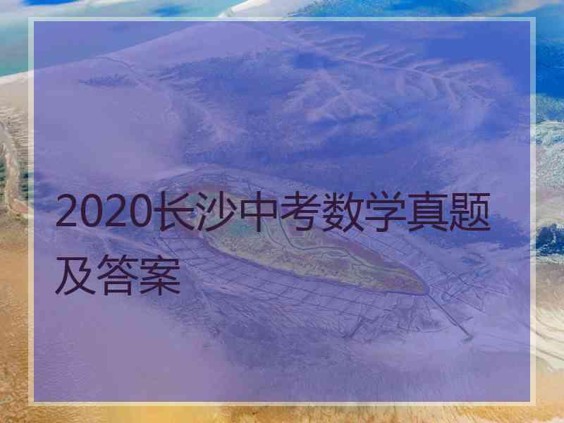 2020长沙中考数学真题及答案